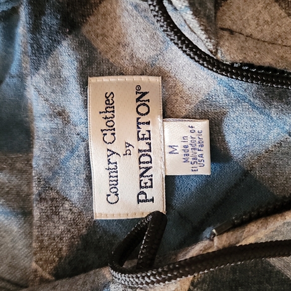 Amazing!! 90s Pendleton Zip Up Hooded Vest with Pockets Galore! Perfect! - Picture 2 of 9